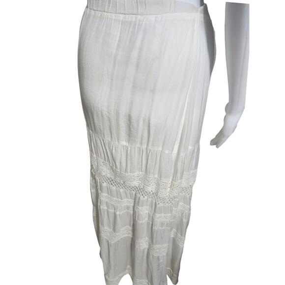 Johnny Was 2X Skirt Tier Maxi Scalloped Bottom Elastic Waist Bohemian Broomstick - Picture 9 of 13